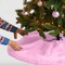 FabricLA 30" Baby Pink Faux Fur Christmas Tree Skirt - Fluffy Plush Tree Skirt (72cm) for Holiday Decorations